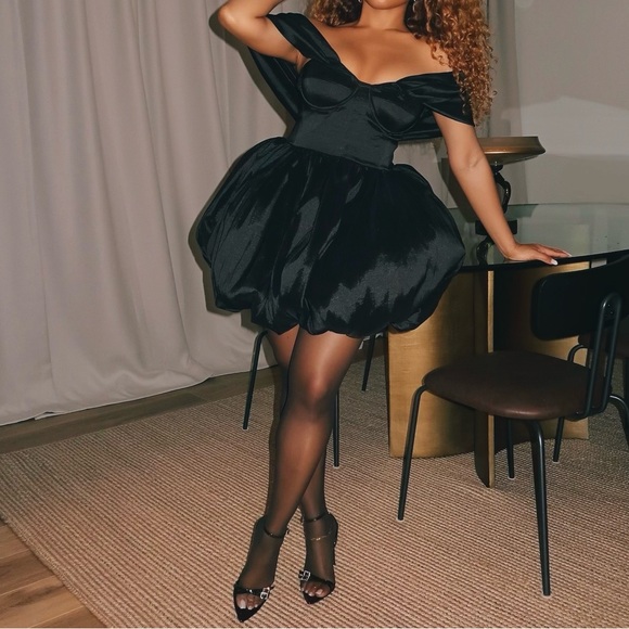Black Bubble Dress - Picture 3 of 3